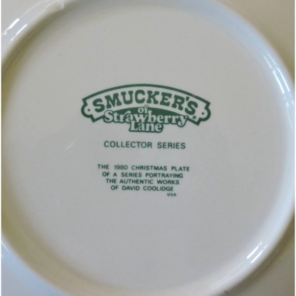 1980 Smucker's Christmas Collector Series Plate by David Coolidge - Picture 3 of 4